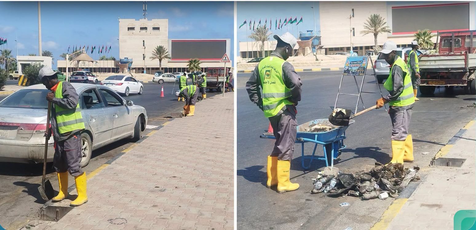 حملة شاملة لتنظيف وتأهيل شبكة تصريف مياه الأمطار في طرابلس