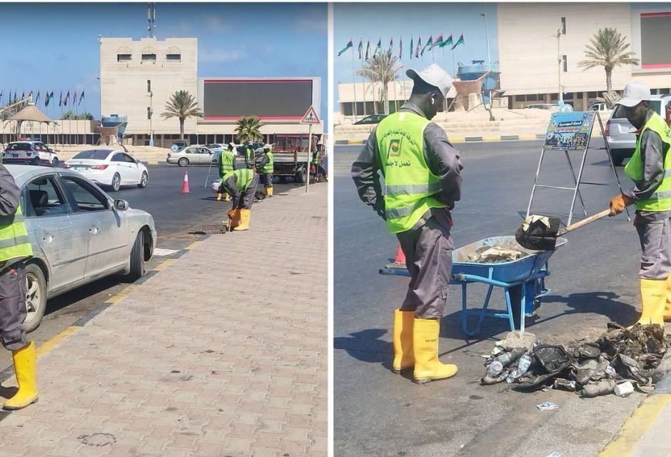 حملة شاملة لتنظيف وتأهيل شبكة تصريف مياه الأمطار في طرابلس